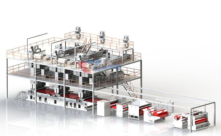 SSS spunbonded nonwovens production line